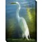 Outdoor Living and Style White and Blue Poised Patience Outdoor Canvas Rectangular Wall Art Decor 40" x 30"